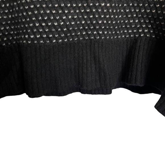 Summersalt The Luxe Cashmere Blend Mix Stitch Sweater Balloon Sleeve Black White - Picture 6 of 8